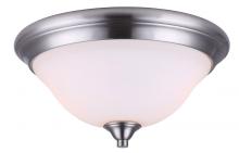 Canarm IFM587A14BN - Rue, 2 Lt Flush mount, Flat Opal Glass, 60W Type A, 13 3/4" x 7"