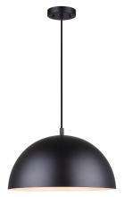 Canarm IPL734B01BK - SADIE, IPL734B01BK, MBK Color, 1 Lt Rod Pendant, 100W Type A, 15.75" W x 11.25 - 59.25" H