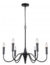 Canarm ICH1103A06BK - BRIELLE 6 Light Chandelier