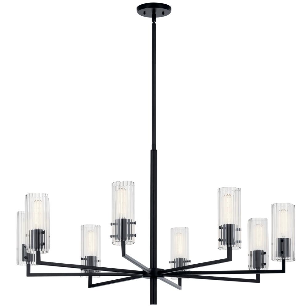 Velestino 40.25" 8-Light Chandelier in Black