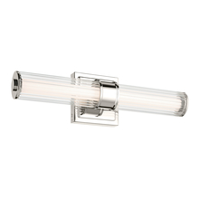 Kichler 55195PNLED - Laurene 18.5" Linear Bath Bar Small LED with Clear Fluted Glass in Chrome