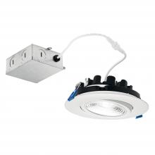 Kichler DLGM06R3090WHT - Direct-to-Ceiling 6 inch Round Gimbal 30K LED Downlight in White