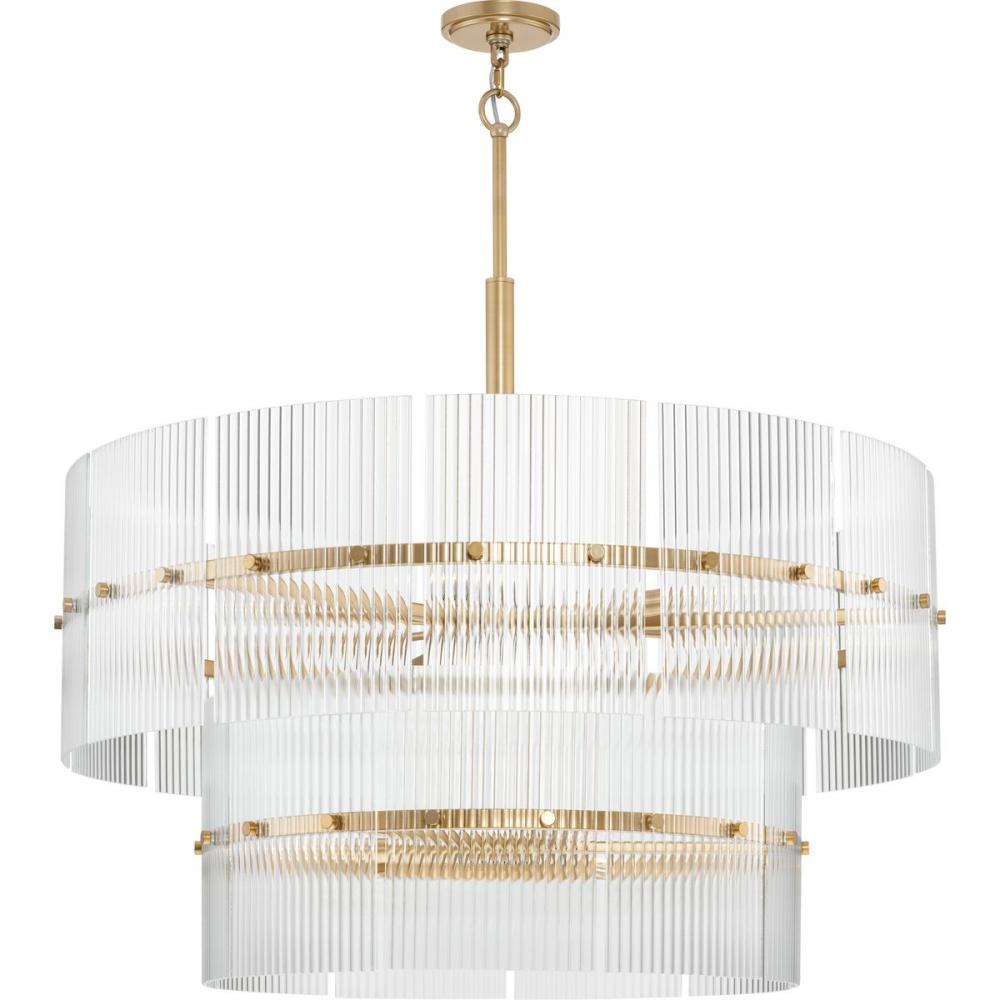 Seville Collection Nine-Light Soft Gold Contemporary Chandelier