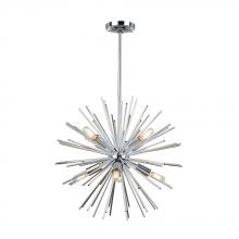 Artcraft AC11443CH - Sunburst  8 Light Chandelier (Chrome)