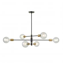 DVI DVP41102BR+GR - Lake Loft 6 Light Pendant