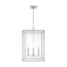 Visual Comfort & Co. Studio Collection AC1144PN - Erro transitional 4-light indoor dimmable medium ceiling hanging lantern pendant in polished nickel