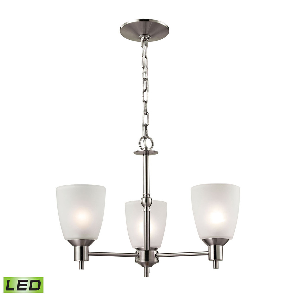 Thomas - Jackson 20'' Wide 3-Light Chandelier - Brushed Nickel