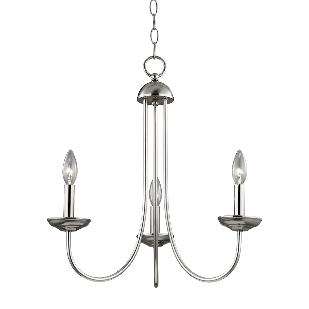 Thomas - Williamsport 20'' Wide 3-Light Chandelier - Brushed Nickel