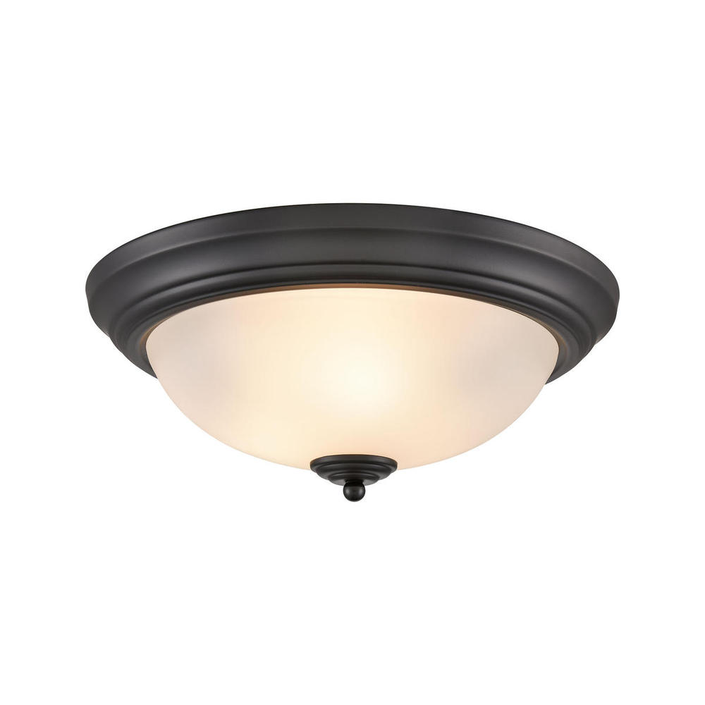 Thomas - Basics 15'' Wide 3-Light Flush Mount - Black