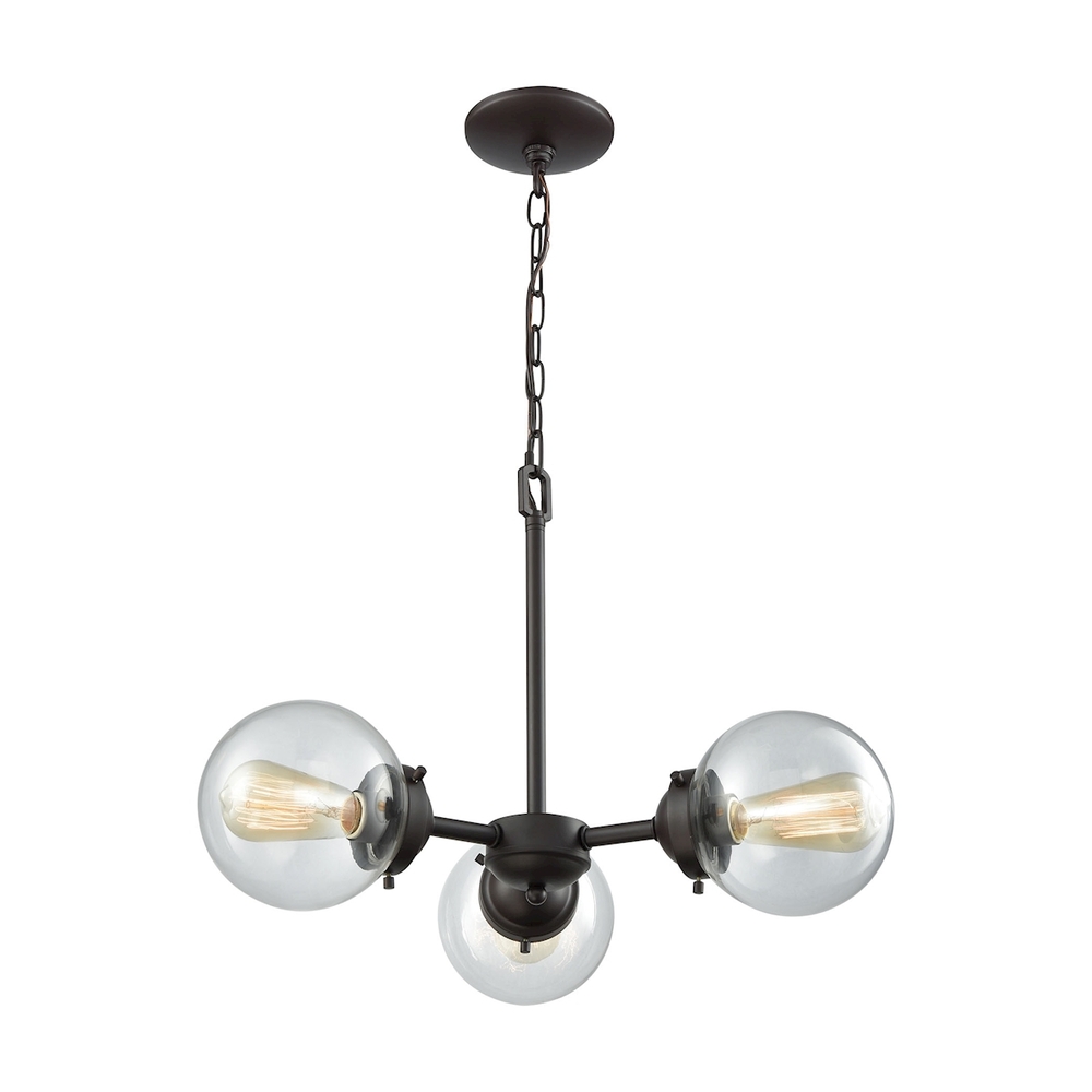 Thomas - Beckett 22'' Wide 3-Light Chandelier - Oil Rubbed Bronze