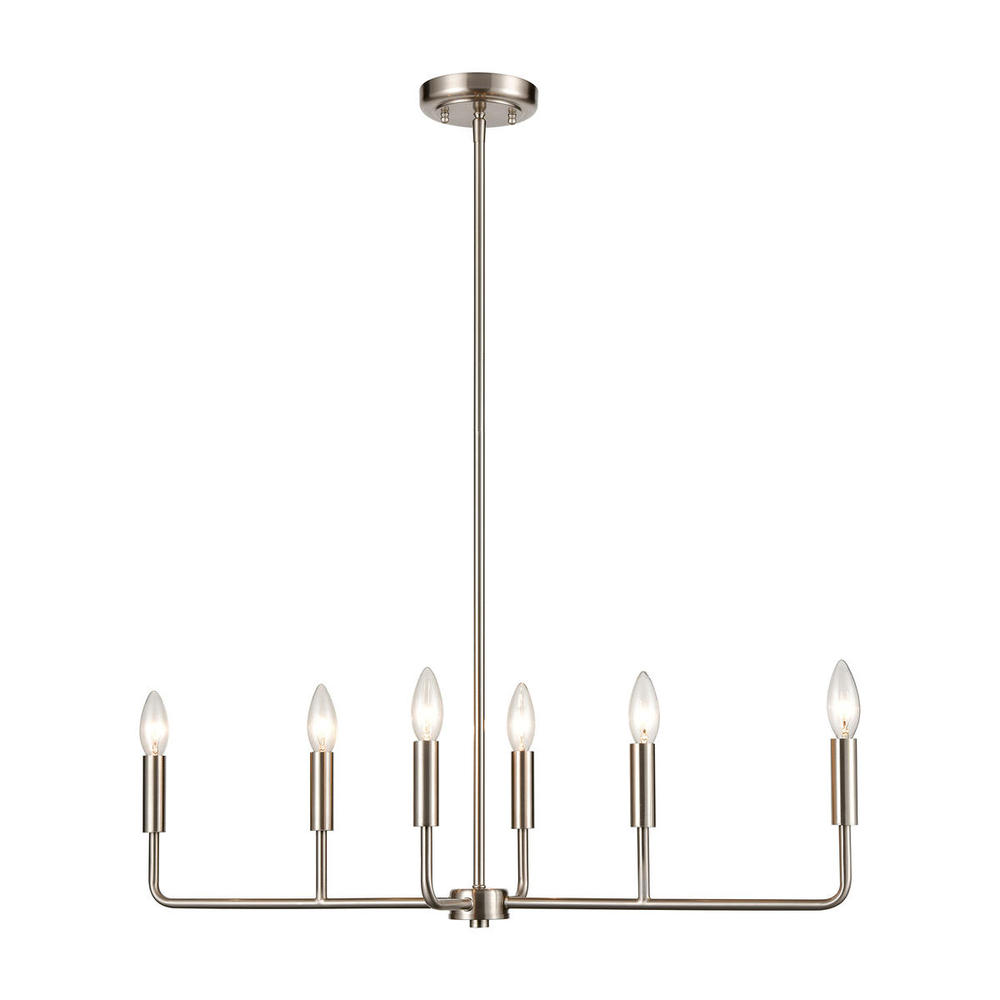 Thomas - Park Slope 31'' Wide 6-Light Chandelier - Brushed Nickel