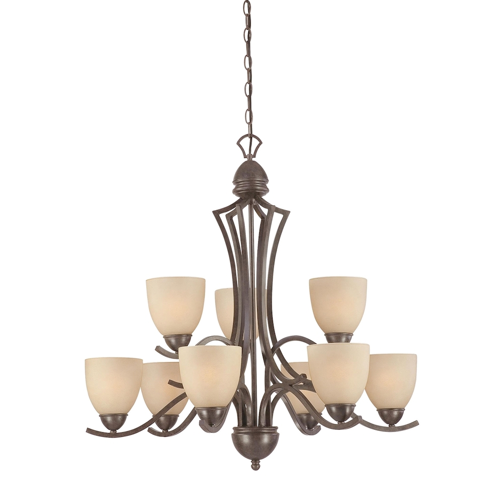 Thomas - Triton 9-Light Chandelier in Sable Bronze