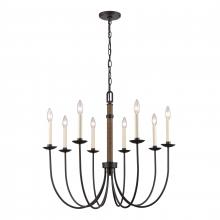 ELK Home 89708/8 - Neville 28'' Wide 8-Light Chandelier - Charcoal Black