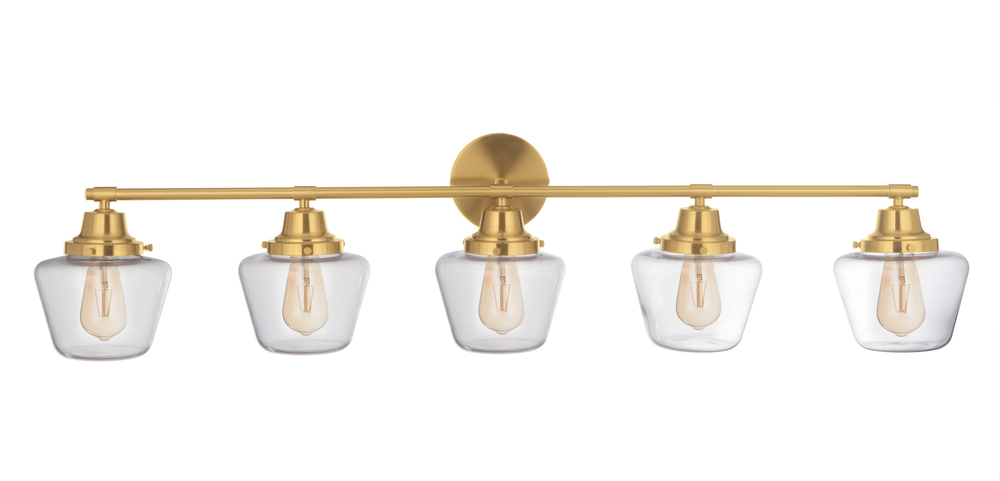 Essex 5 Light Vanity in Satin Brass