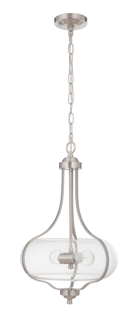 Serene 2 Light Pendant in Brushed Polished Nickel