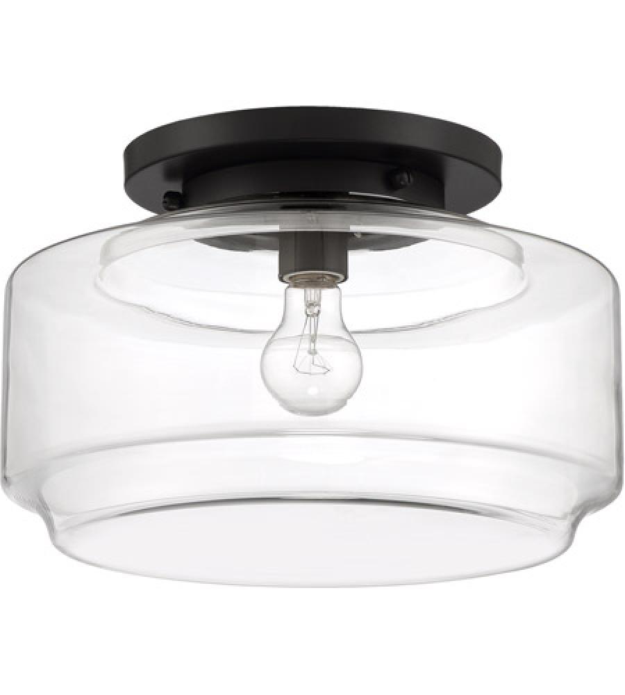 Peri 1 Light 14" Flushmount in Flat Black