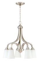 Craftmade 41915-BNK - Grace 5 Light Down Chandelier in Brushed Polished Nickel