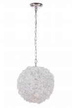 Craftmade 48491-CH - Roxx 1 Light Large Pendant in Chrome w/Quartz Crystals