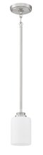 Craftmade 50591-BNK-WG - Bolden 1 Light Mini Pendant in Brushed Polished Nickel (White Glass)