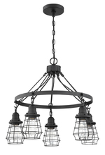 Craftmade 50625-FB - Thatcher 5 Light Chandelier in Flat Black