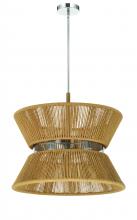 Craftmade 58596-CHWAL - Serena 6 Light Pendant in Chrome/Walnut